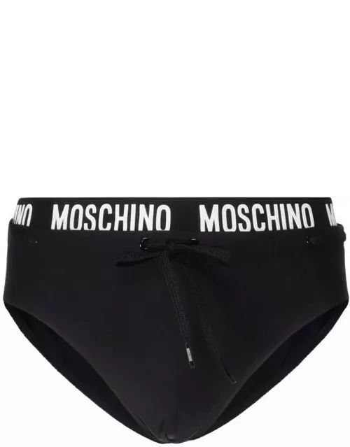 Moschino Logo Waistband Drawstring Swim Brief