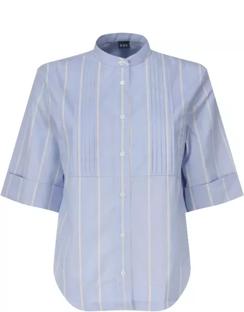 Fay Neckless Cotton Shirt
