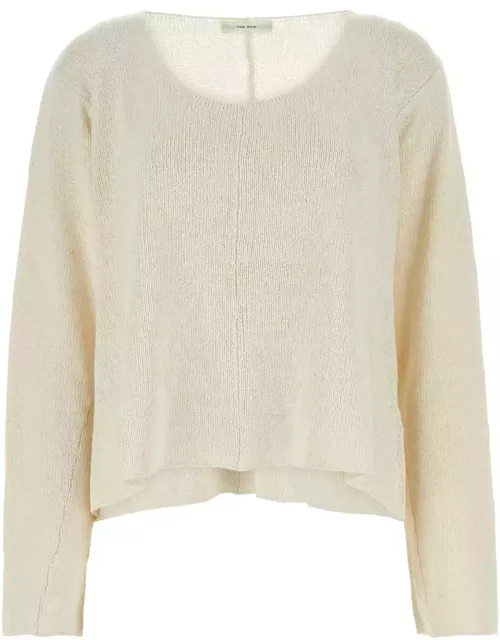 The Row Ivory Silk Fesia Sweater