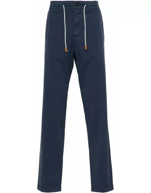 Eleventy Blue Trousers With Drawstring