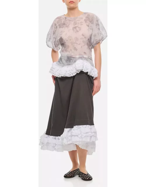 Molly Goddard Jules Cotton Midi Skirt