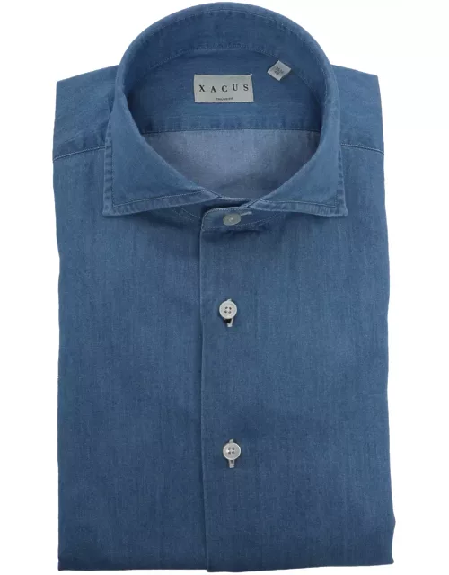 Xacus Blue Cotton Shirt