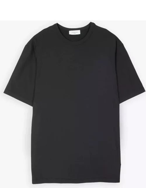 Piacenza Cashmere T-shirt Black lightweight cotton t-shirt