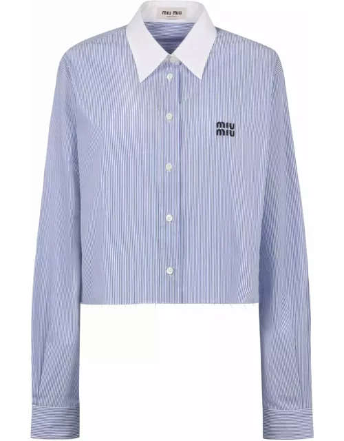 Miu Miu Striped Cotton Shirt