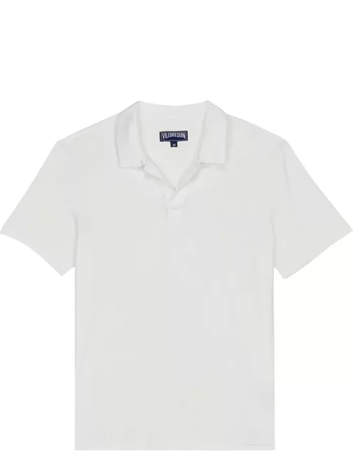 Men Tencel Polo Shirt Solid - Polo - Pirinol - White
