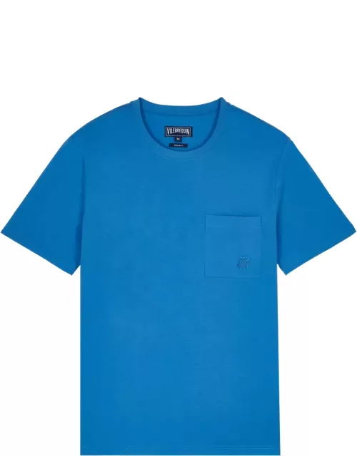 Men Organic Cotton T-shirt Solid - Tee Shirt - Titus - Blue