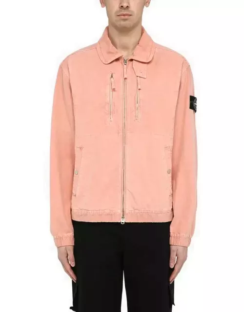 Lightweight rust-coloured cotton-blend jacket