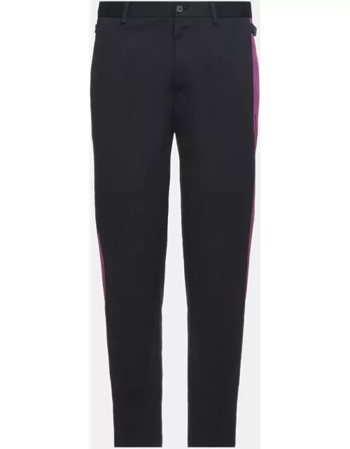 Dolce & Gabbana Black Cotton Striped Tapered Pants XL (IT 52)