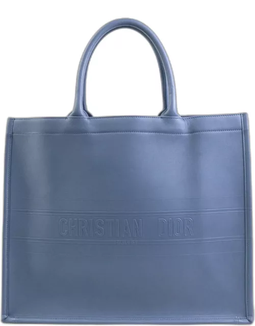 Dior Blue Leather Large Book Tote Bag