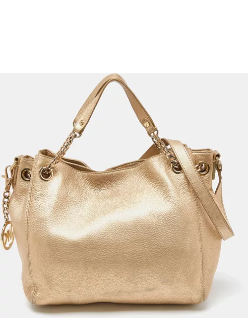 MICHAEL Michael Kors Gold Leather Frankie Drawstring Bag