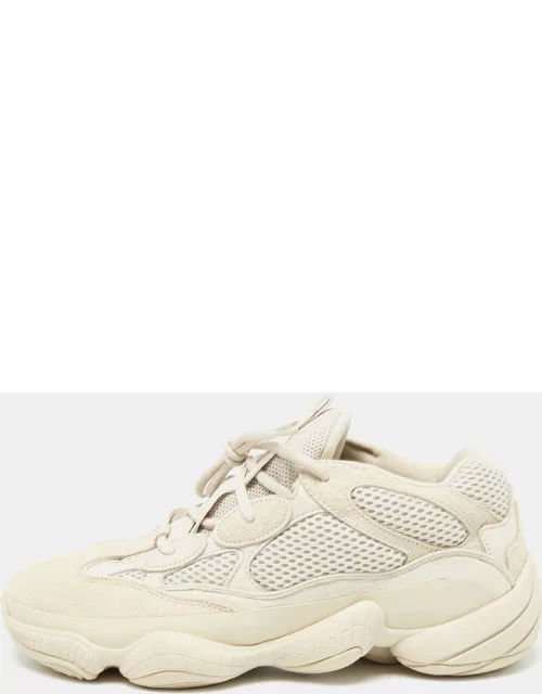Yeezy x Adidas Cream Mesh and Suede 500 Blush Sneaker