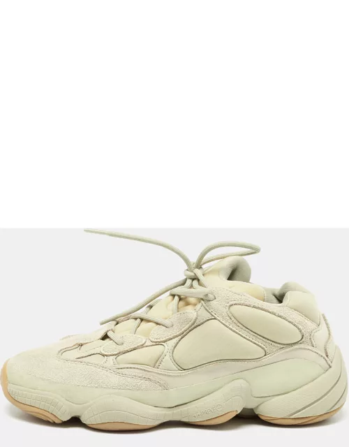 Yeezy x Adidas Green Neoprene and Suede 500 Stone Sneaker