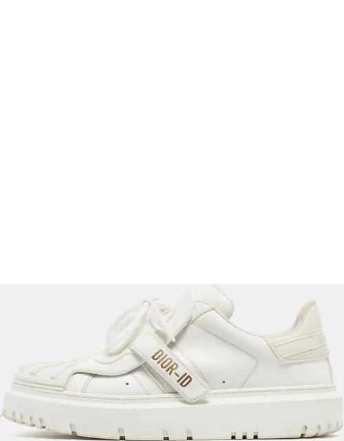 Dior White Leather Dior ID Low Top Sneaker