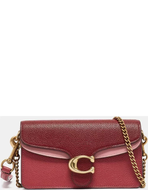 Coach Tricolor Leather Tabby Chain Clutch