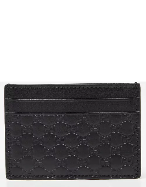 Gucci Black Microguccissima Leather Card Holder