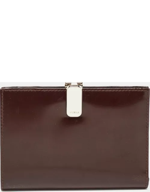 Furla Brown Brushed Leather Bifold Wallet