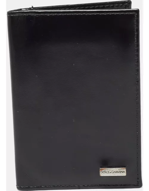 Dolce & Gabbana Black Leather Bifold Card Holder