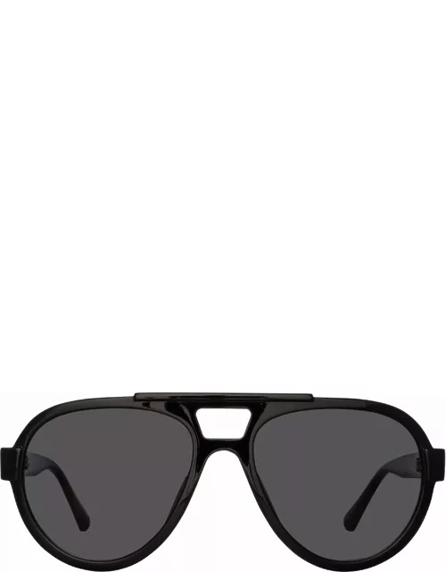 The Attico Jurgen Aviator Sunglasses in Black