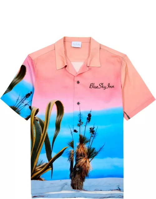 Blue Sky Inn Desert Sunrise Printed Satin Shirt