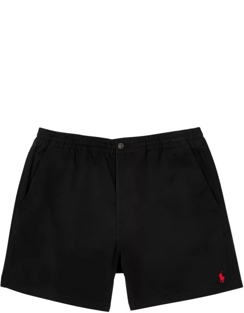 Polo Ralph Lauren Logo-embroidered Stretch-cotton Shorts - Black