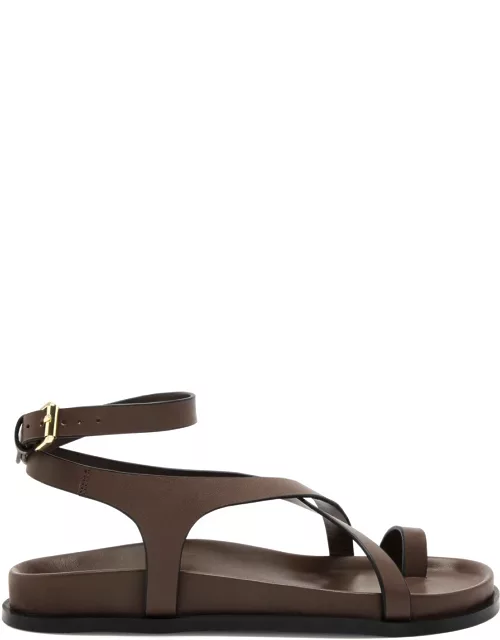 A. emery Jalen Leather Sandals - Dark Brown - 36 (IT36/ UK3)
