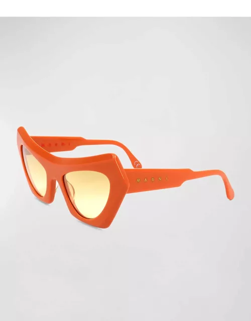 Beveled Acetate Cat-Eye Sunglasse