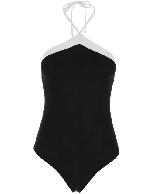 Anjuna Black And White charlie Swimsuit In Techno Fabric Stretch Woman