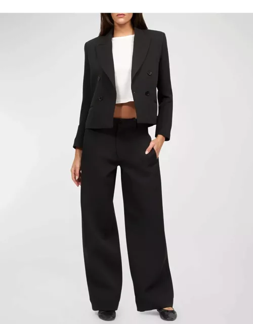 Ori Cropped Double-Breasted Jacket