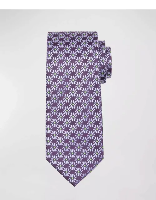Men's Floral Jacquard Silk Tie