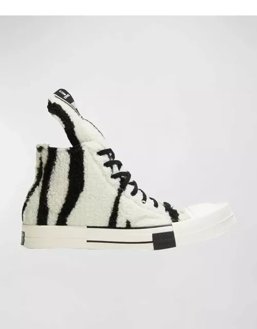 x Converse Men's TURBODRK Zebra-Print High Top Sneaker