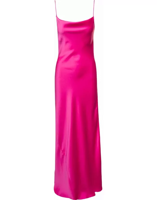The Andamane Pink Side Slit Maxi Dress In Polyester Woman