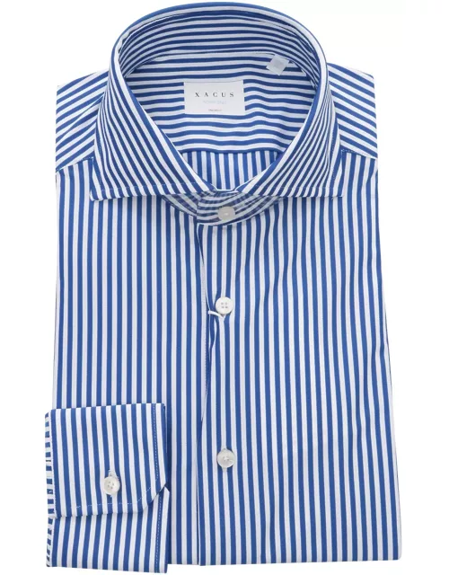 Xacus Blue Striped Shirt