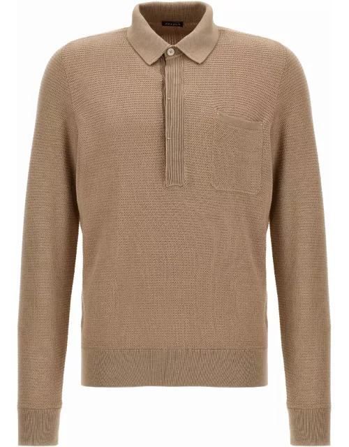 Zegna Knitted Polo Shirt