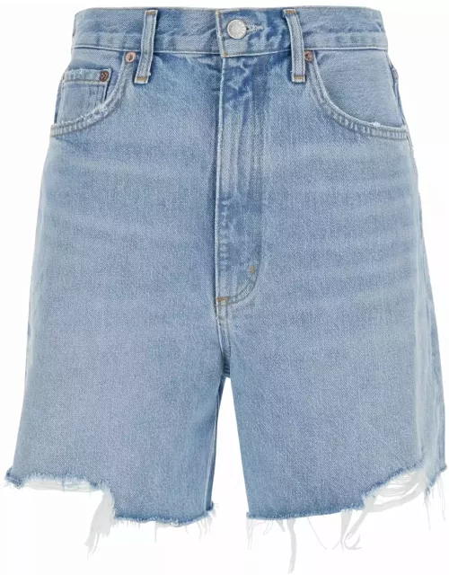 AGOLDE Light Blue Jeans Shorts In Denim Woman
