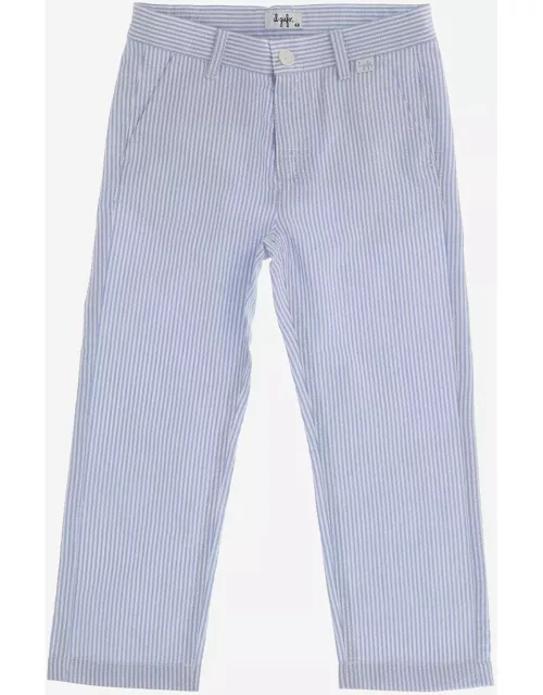 Il Gufo Cotton Pants With Striped Pattern
