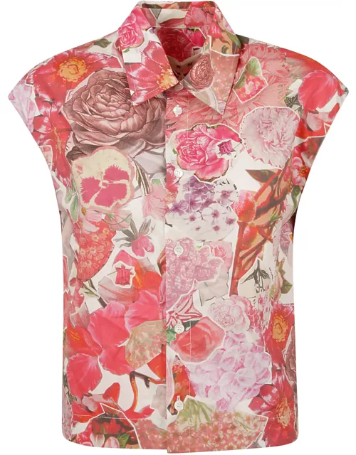 Marni Floral Capped Sleeve Shirt