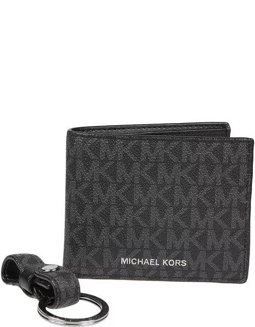 Michael Kors Slim Billfold Wallet With Keyring Box Set
