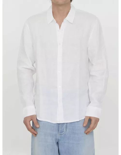 James Perse White Linen Shirt