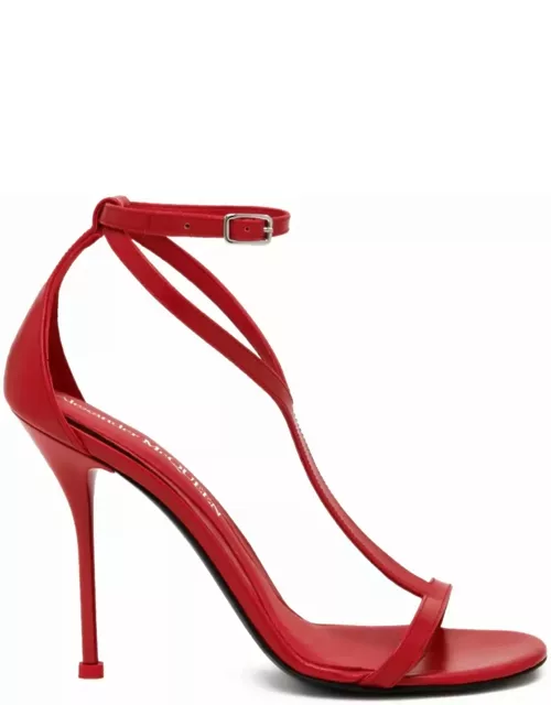 Alexander McQueen Harness Sandals In Lust Red