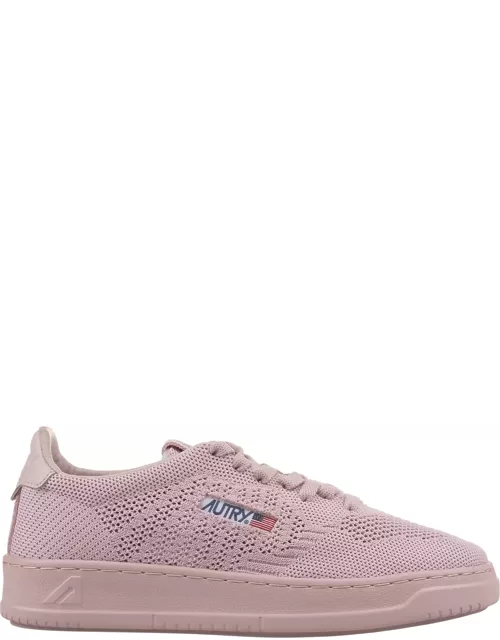 Autry Pink Easeknit Low Sneaker