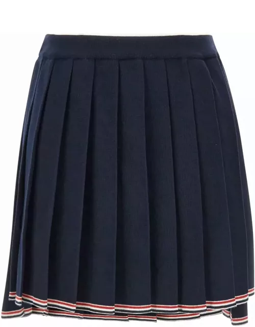 Thom Browne full Needle Pleated Mini Merino Wool Skirt