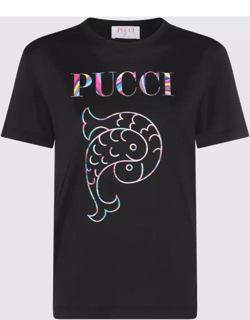 Pucci Black Cotton T-shirt