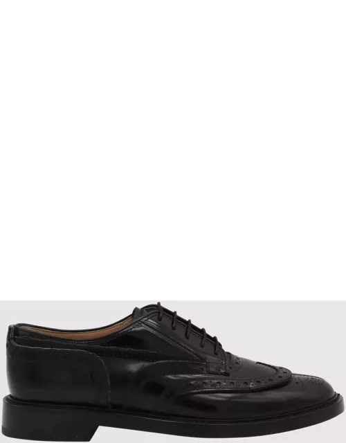 Maison Margiela Black Leather Tabi Lace Up Shoe