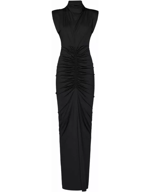 Victoria Beckham Ruched Jersey Gown Long Dres