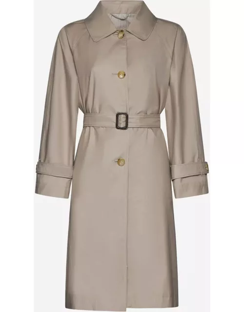 Max Mara The Cube Cotton-blend Single-breasted Trend Coat
