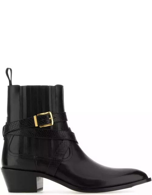 Bally Black Leather Varen Ankle Boot