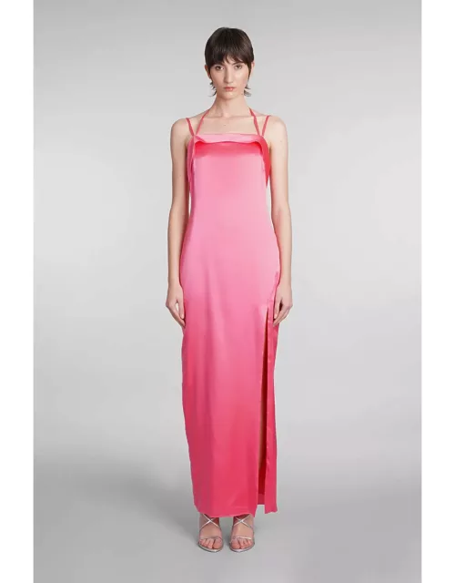 Cult Gaia Shiazu Dress In Rose-pink Silk