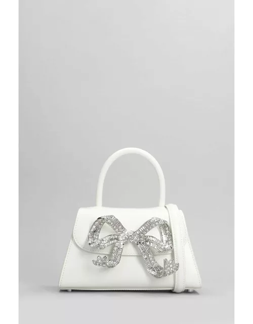 self-portrait Diamante Mini Hand Bag In White Leather