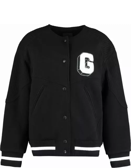 Givenchy Wool Bomber Jacket With Patch