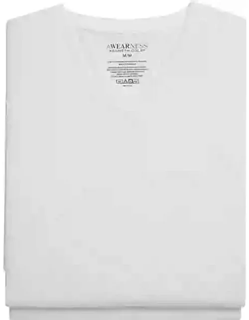 Awearness Kenneth Cole Men's Moisture-Wicking V-Neck Tee, 2-Pack White